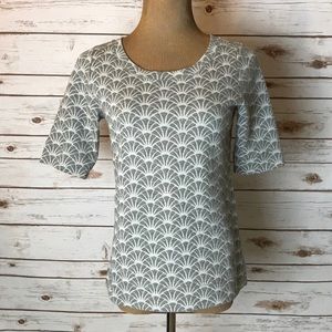 LOFT Printed Gray Top (XS)